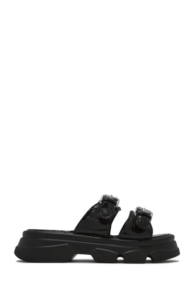 Load image into Gallery viewer, Black Platform Sandal
