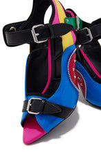 Load image into Gallery viewer, Kassie Colorblock Buckle Heels - Multi
