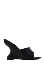 Load image into Gallery viewer, Nyla Wedge Mule Sandals - Black

