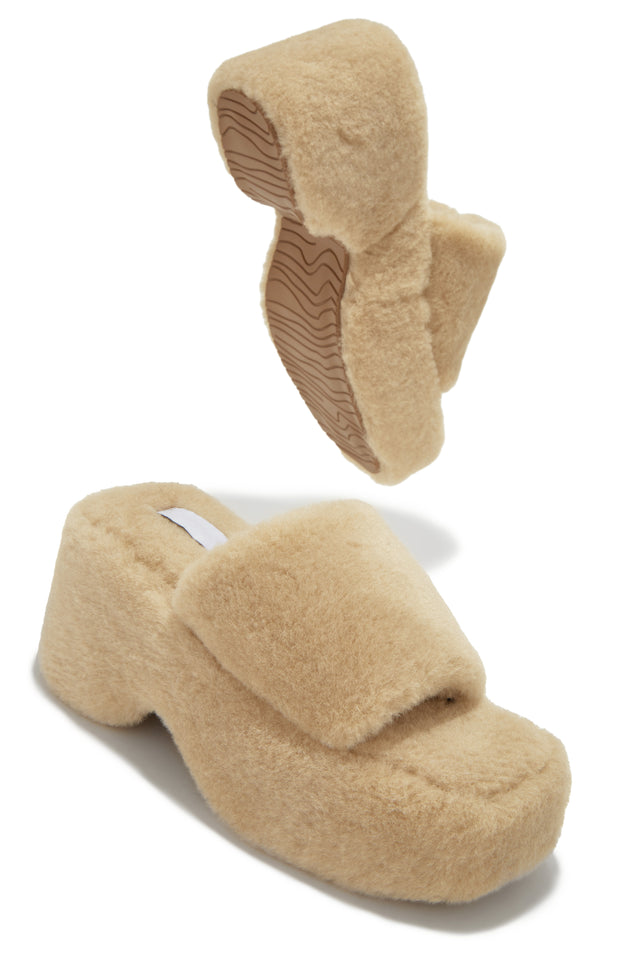 Load image into Gallery viewer, Beige Platform Sandals
