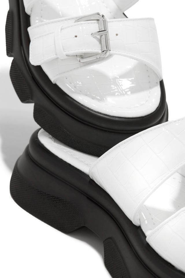 Load image into Gallery viewer, White Straps With Sliver Tone Buckles
