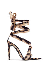 Load image into Gallery viewer, Nikki Ankle Wrap Stiletto Sandals - Tiger
