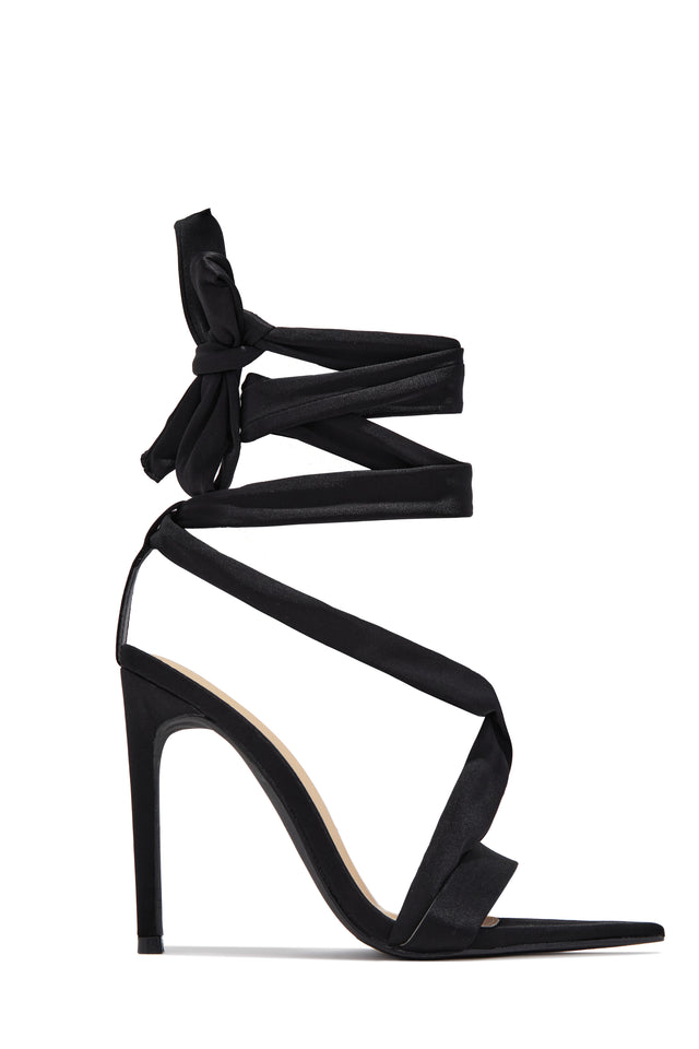 Load image into Gallery viewer, Nikki Ankle Wrap Stiletto Sandals - Black
