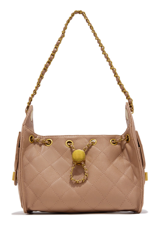 Load image into Gallery viewer, Shantel Quilted Chain Shoulder Bag - Nude
