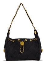 Load image into Gallery viewer, Shantel Quilted Chain Shoulder Bag - Black
