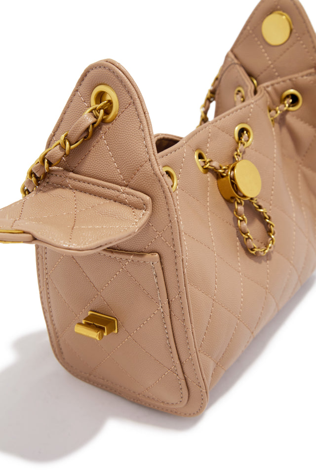 Load image into Gallery viewer, Shantel Quilted Chain Shoulder Bag - Nude
