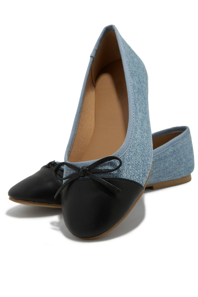 Load image into Gallery viewer, Slip-On Denim Flats
