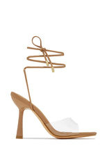 Load image into Gallery viewer, Nude Lace-Up High Heel
