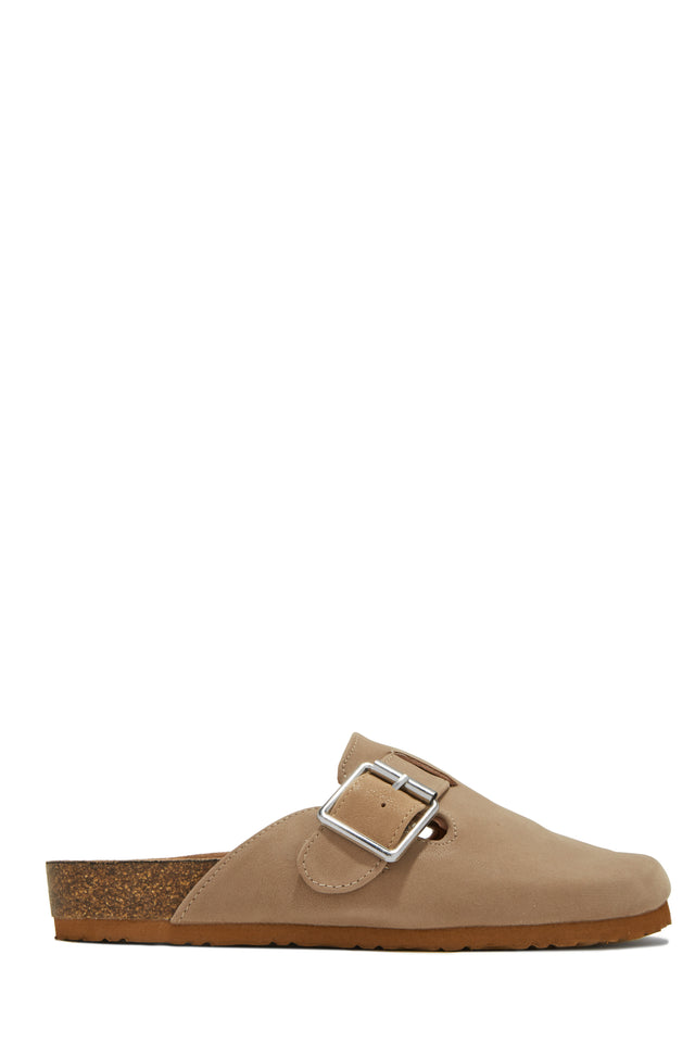 Load image into Gallery viewer, Taupe Slip-On Clog Mules
