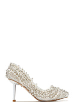 Load image into Gallery viewer, Love Forever Embellished Pumps - White
