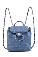 Load image into Gallery viewer, Kelly Chain Strap Mini Backpack - Denim
