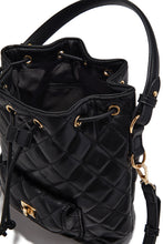 Load image into Gallery viewer, Chelsea Quilted Bucket Bag - Black

