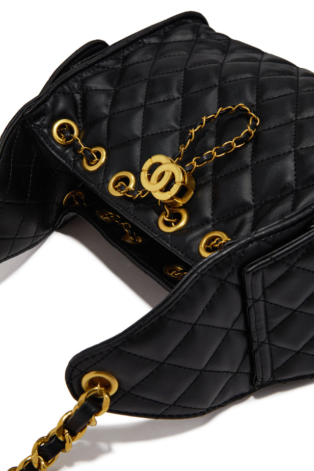 Load image into Gallery viewer, Camila Quilted Shoulder Bag - Black
