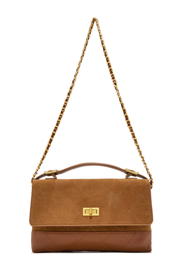 Load image into Gallery viewer, Claire Quilted Shoulder Bag - Tan
