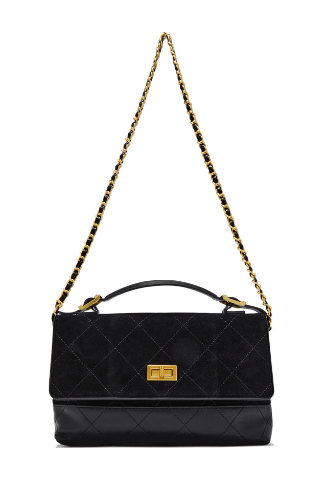 Load image into Gallery viewer, Claire Quilted Shoulder Bag - Black
