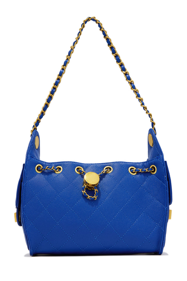 Load image into Gallery viewer, Shantel Quilted Chain Shoulder Bag - Blue

