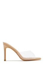 Load image into Gallery viewer, Kristy Clear Strap Mule Heels - Nude
