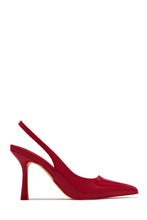 Load image into Gallery viewer, Kelly Slingback Pointed Toe Heels - Red
