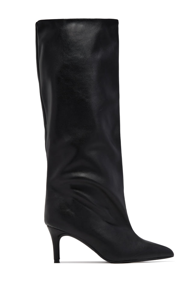 Load image into Gallery viewer, Shyla Pointed Toe Knee High Boots - Black
