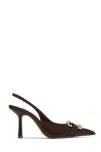 Load image into Gallery viewer, Tessa Slingback Pointed Toe Pumps - Brown
