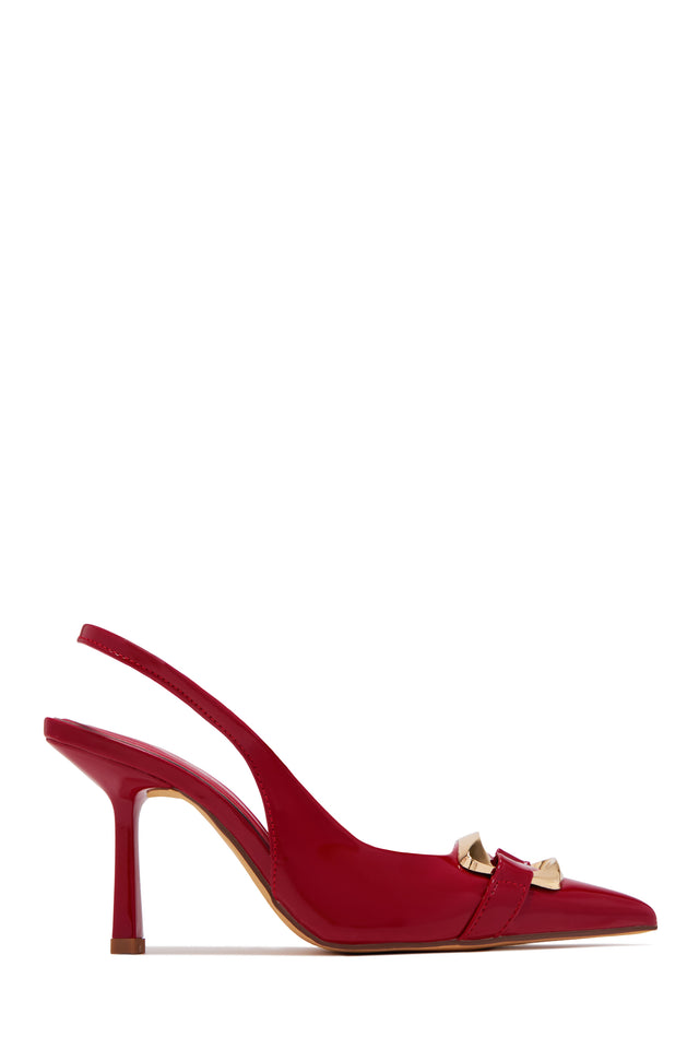 Load image into Gallery viewer, Tessa Slingback Pointed Toe Pumps - Red

