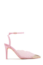 Load image into Gallery viewer, Charlotte Lace Pointed Toe Ankle Strap Pumps - Pink
