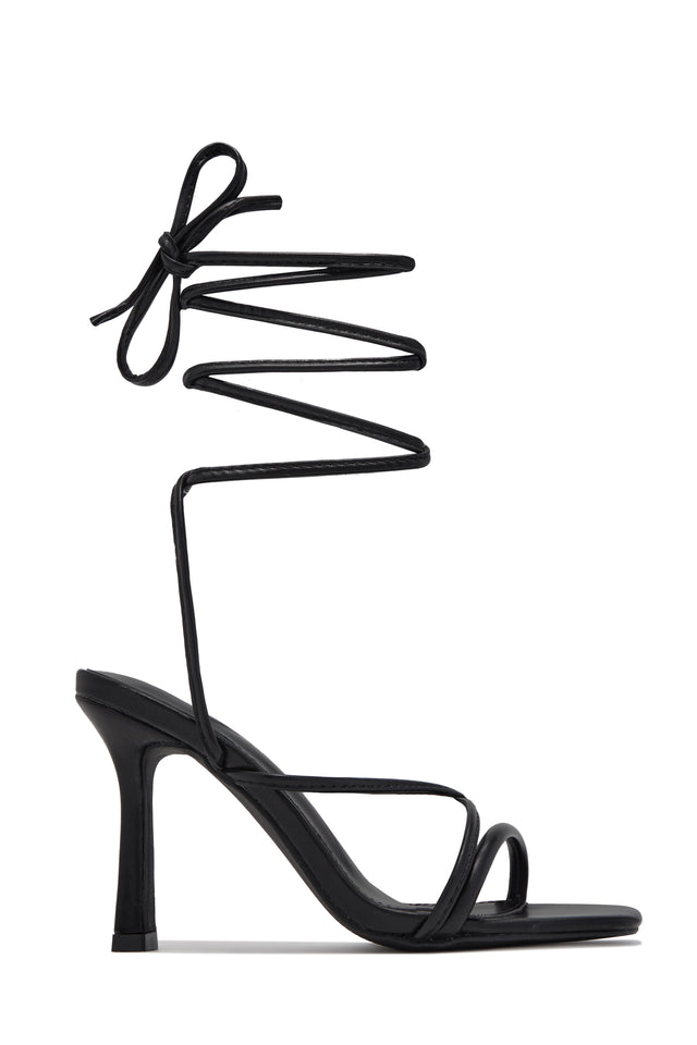 Load image into Gallery viewer, Talia Lace Up Strappy Heels - Black
