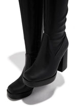 Load image into Gallery viewer, Ayanna Over The Knee Block Heel Boots - Black
