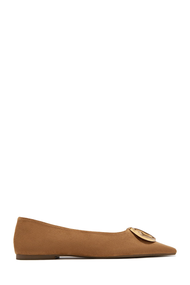 Load image into Gallery viewer, Nicole Pointed Toe Flats - Nude
