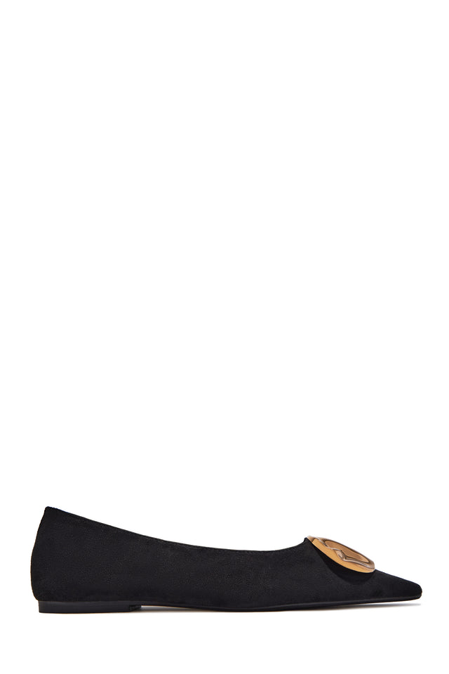 Load image into Gallery viewer, Nicole Pointed Toe Flats - Black
