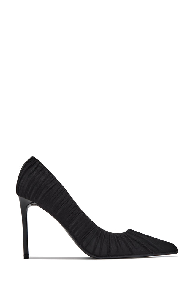 Load image into Gallery viewer, Raquel Mesh Pointed Toe Pumps - Black
