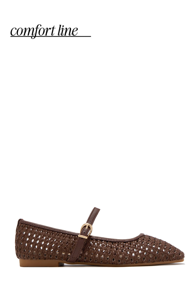 Load image into Gallery viewer, Katie Cutout Mary Jane Flats - Brown
