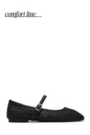 Katie Cutout Mary Jane Flats - Black