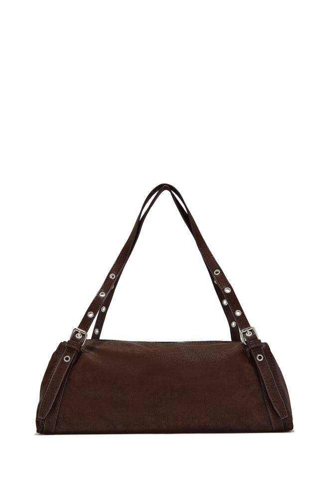 Load image into Gallery viewer, Janet Buckle Strap  Shoulder Bag - Brown
