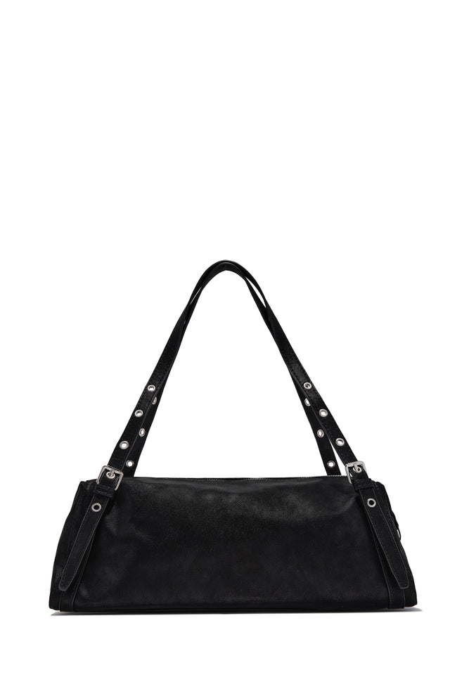 Load image into Gallery viewer, Janet Buckle Strap Shoulder Bag - Black
