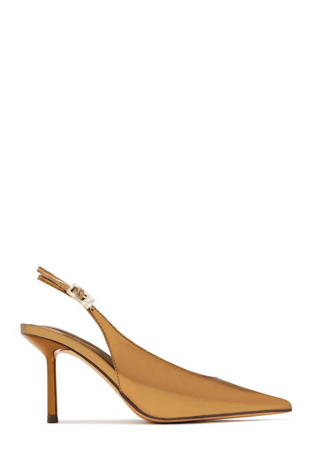 Load image into Gallery viewer, Yadira Slingback Pointed Toe Pumps – Bronze
