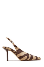 Load image into Gallery viewer, Yadira Slingback Pointed Toe Pumps – Brown Tiger
