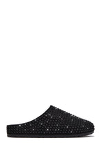 Load image into Gallery viewer, Belinda Rhinestone Mule Flats – Black
