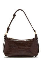 Load image into Gallery viewer, Trisha Croc Shoulder Bag – Brown
