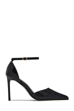 Load image into Gallery viewer, Selena Pointed Toe Ankle Strap Pumps – Black
