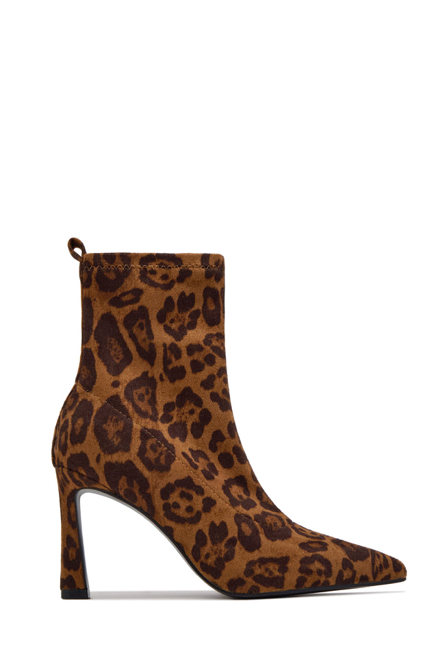 Load image into Gallery viewer, Monika Pointed Toe Stiletto Ankle Boots – Leopard

