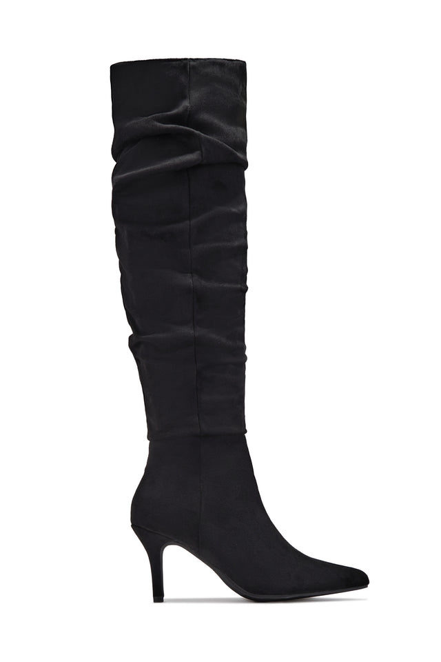 Load image into Gallery viewer, Angelina Over The Knee Slouch Boots – Black
