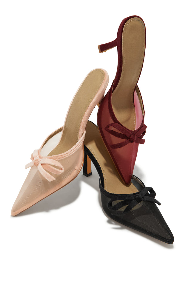 Load image into Gallery viewer, Carrie Mule Heel Pumps - Nude
