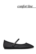 Load image into Gallery viewer, Meli Mesh Mary Jane Flats – Black
