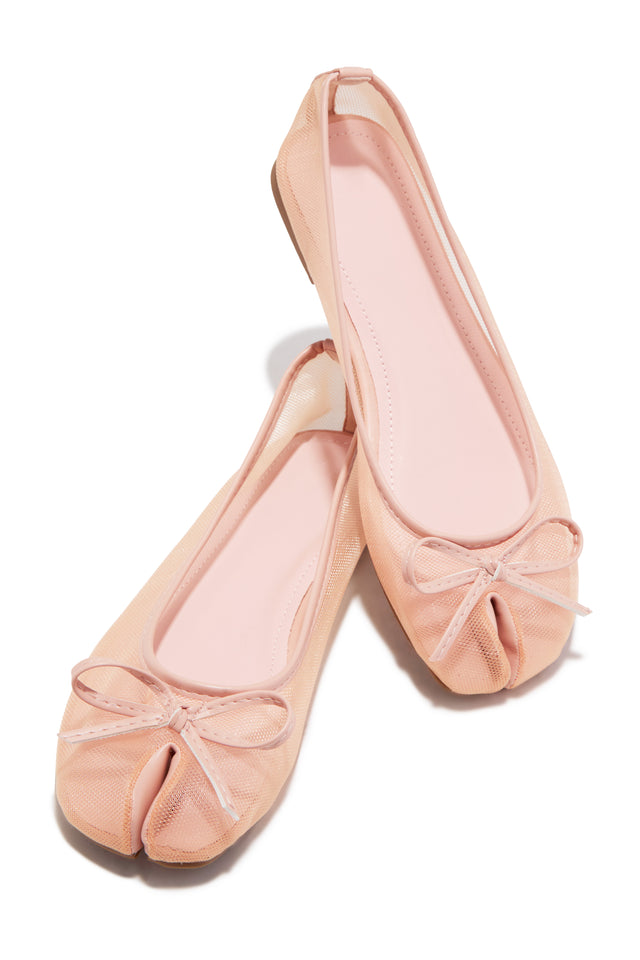 Load image into Gallery viewer, Nadine Mesh Tabi Ballet Flats – Nude
