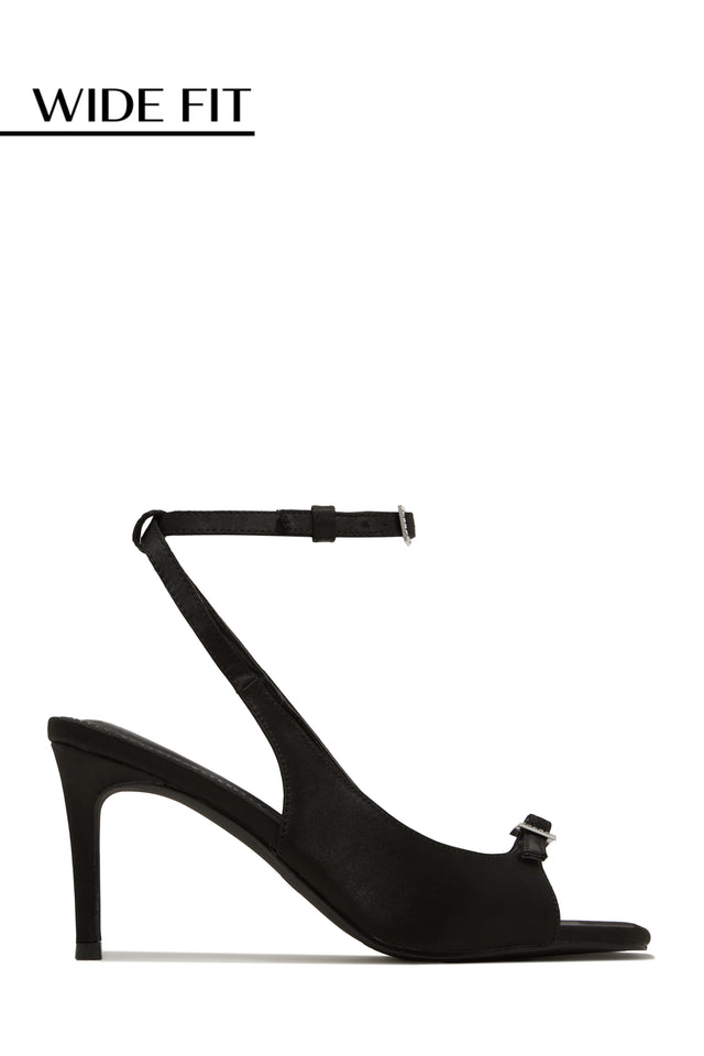 Load image into Gallery viewer, Ella Peep Toe Single Sole Heels - Black
