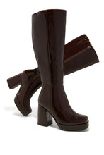 Load image into Gallery viewer, Kami Platform Block Heel Boots - Brown
