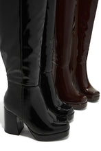 Load image into Gallery viewer, Kami Platform Block Heel Boots - Black
