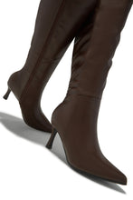 Load image into Gallery viewer, Zama Knee High Heel Boots - Brown
