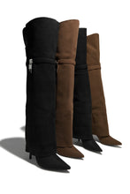 Load image into Gallery viewer, Kiana Over The Knee Heel Shark Boots - Black
